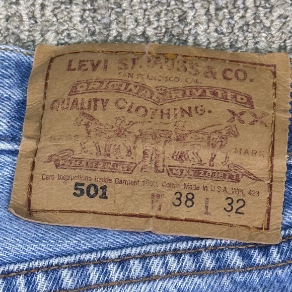 Vintage Levi's 501 USA Made 1996 El Paso 6 Button Fly Jeans 38x32 - Picture 5 of 11